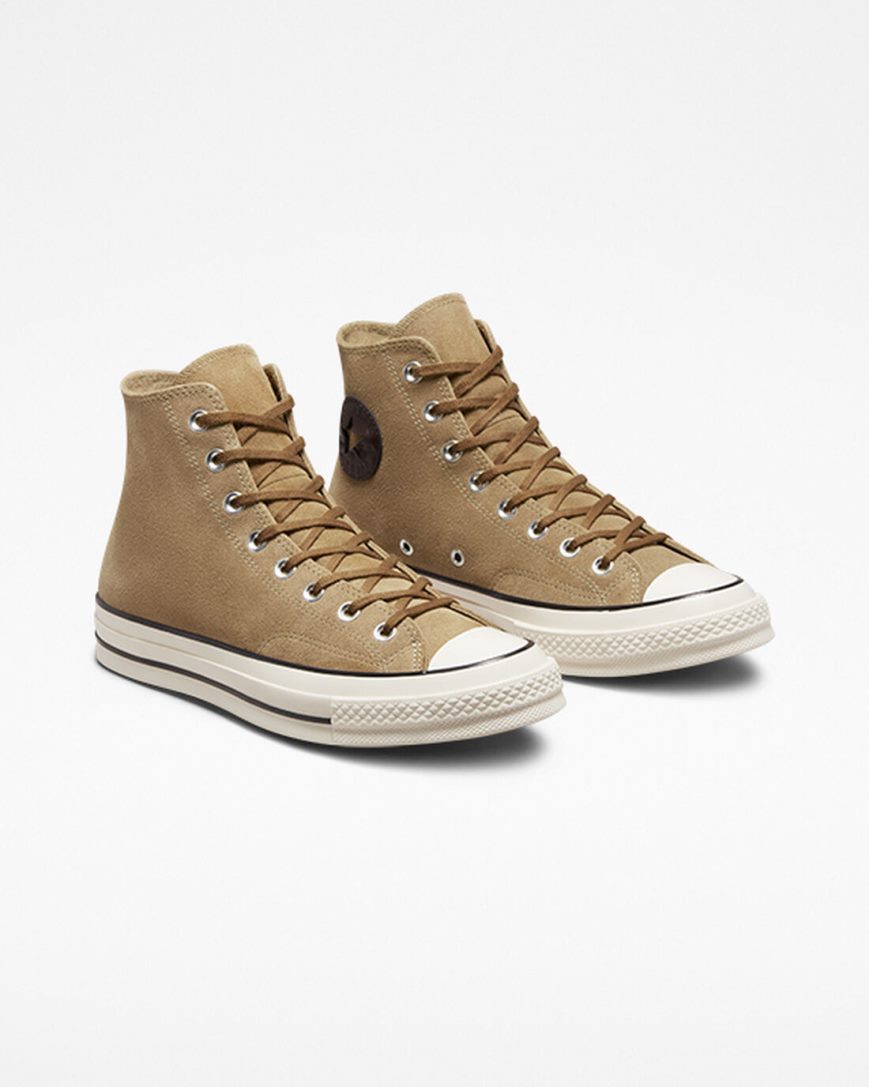 Tenisi Inalti Barbati Converse Chuck 70 Piele Intoarsa Maro Negrii | RO ZLIGX918